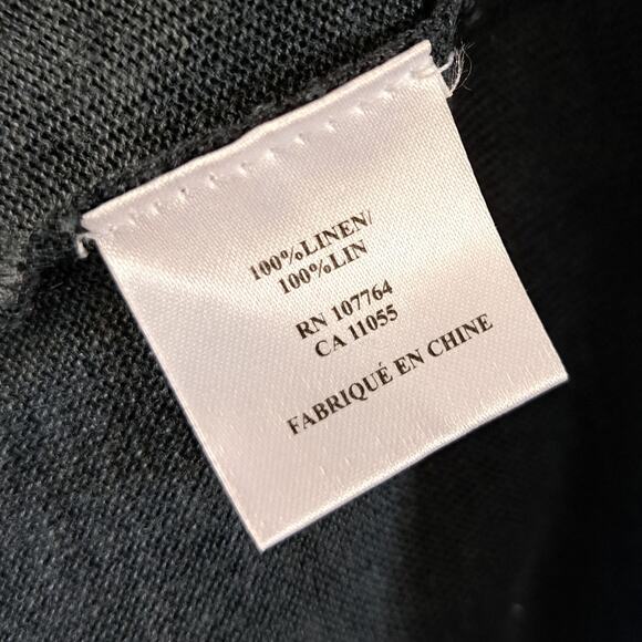 B.Chyll Linen Knit Henley Top Lightweight Sweater Small Marine Blue - Picture 7 of 7